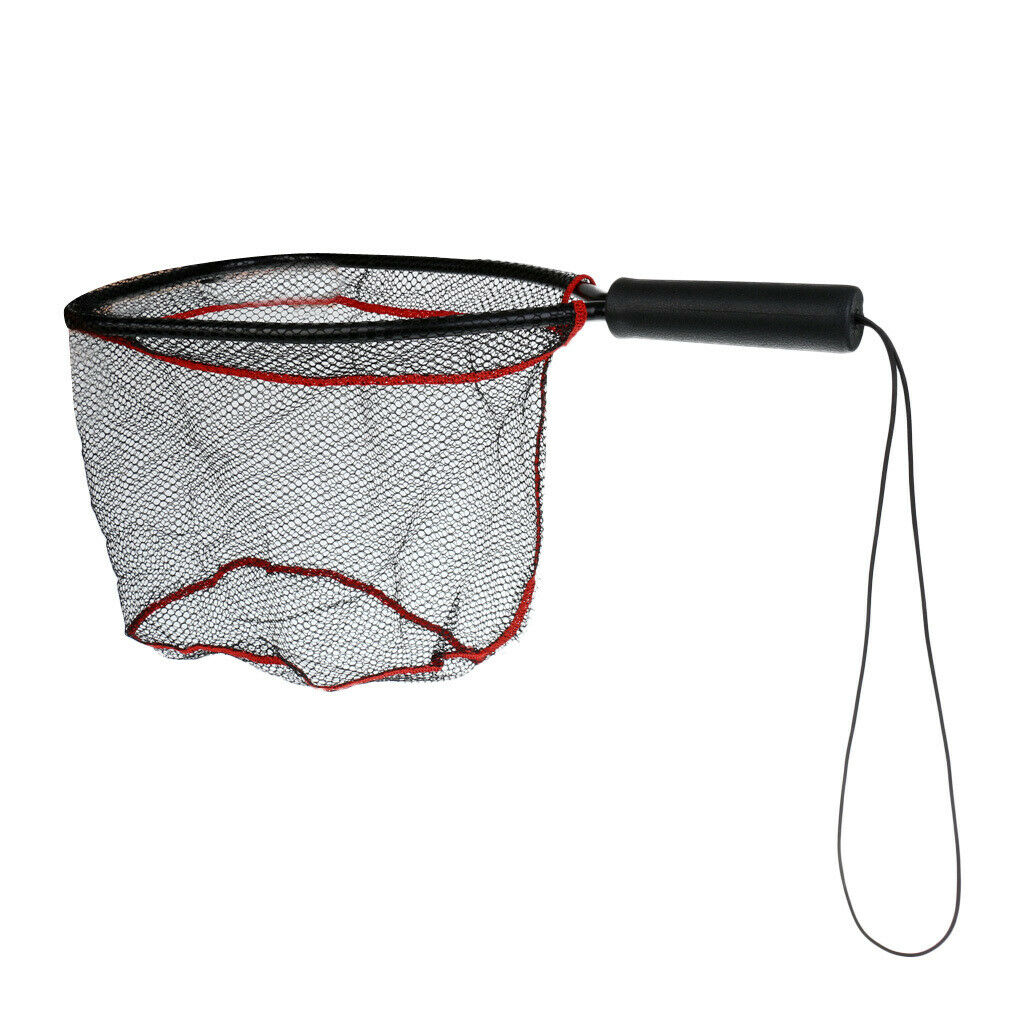 Small Fly Fishing Landing Nets Carp Trout Soft Landing Net w/ Safety Ropes