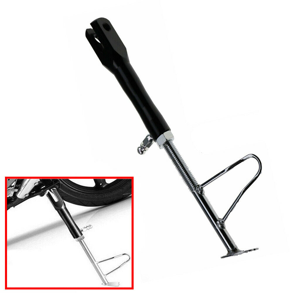 Motorcycle Scooter Kickstand Side Stand Height Adjustable CNC Aluminum Universal