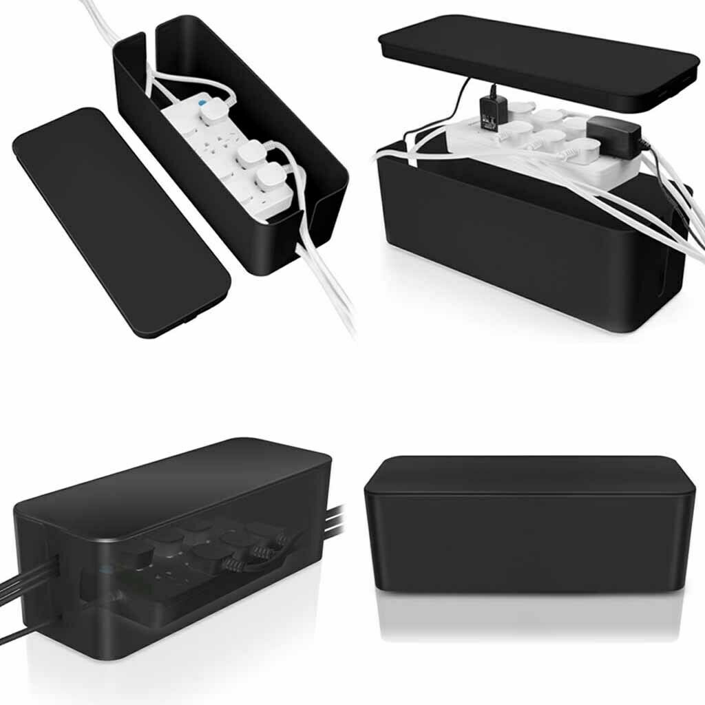 16inch Cable Management Box Cord Organizer Large Storage for Desk Computer