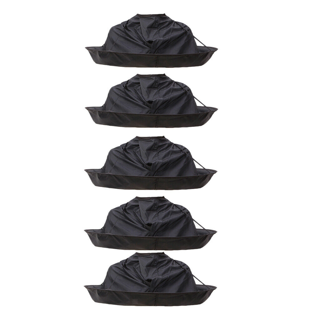 5pcs Black Hair Cutting Cape Salon Barber Hairdressing Cloak Beard Shaving