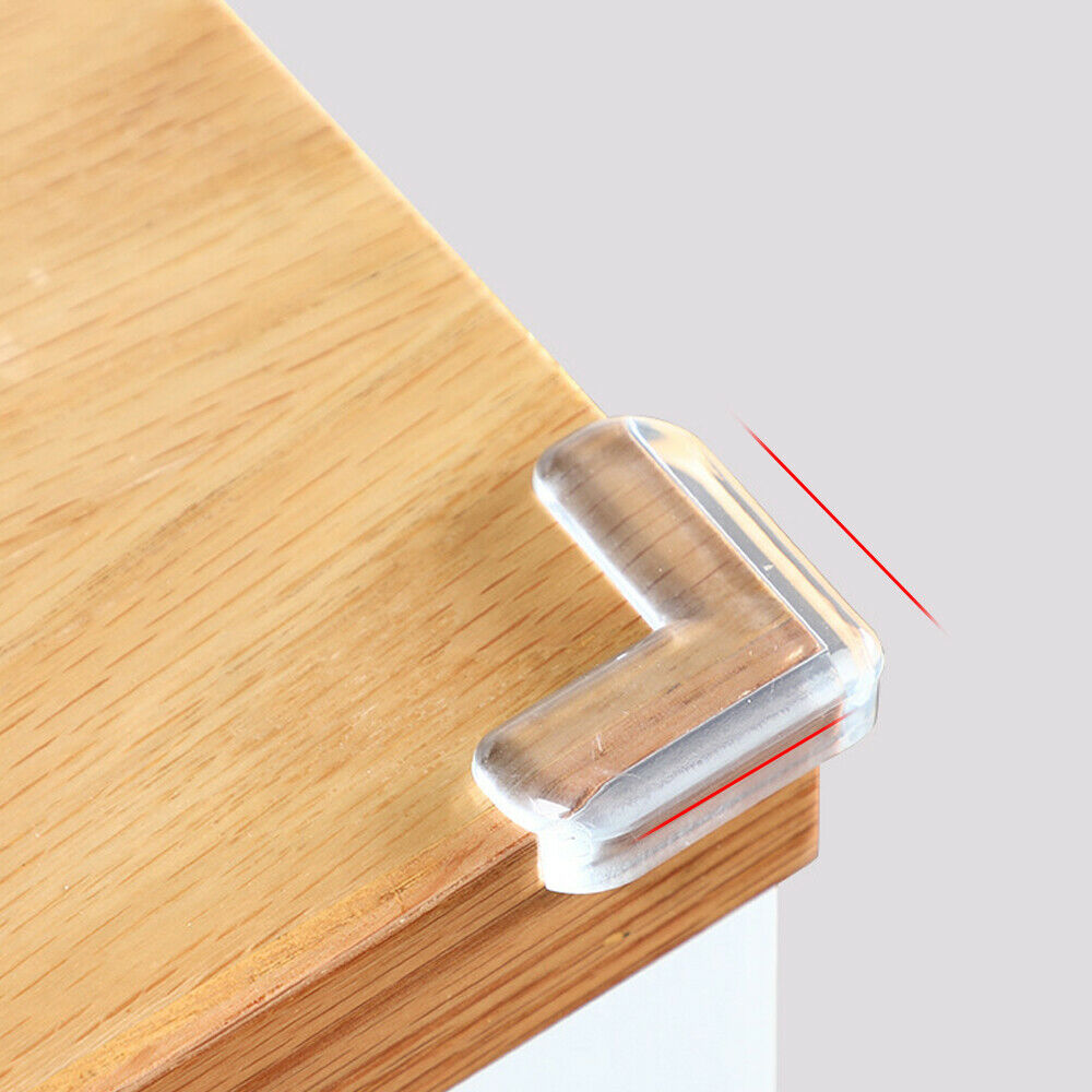 4x Clear Rubber Furniture Corner Edge Table Cushion Guard Protector Baby Safty