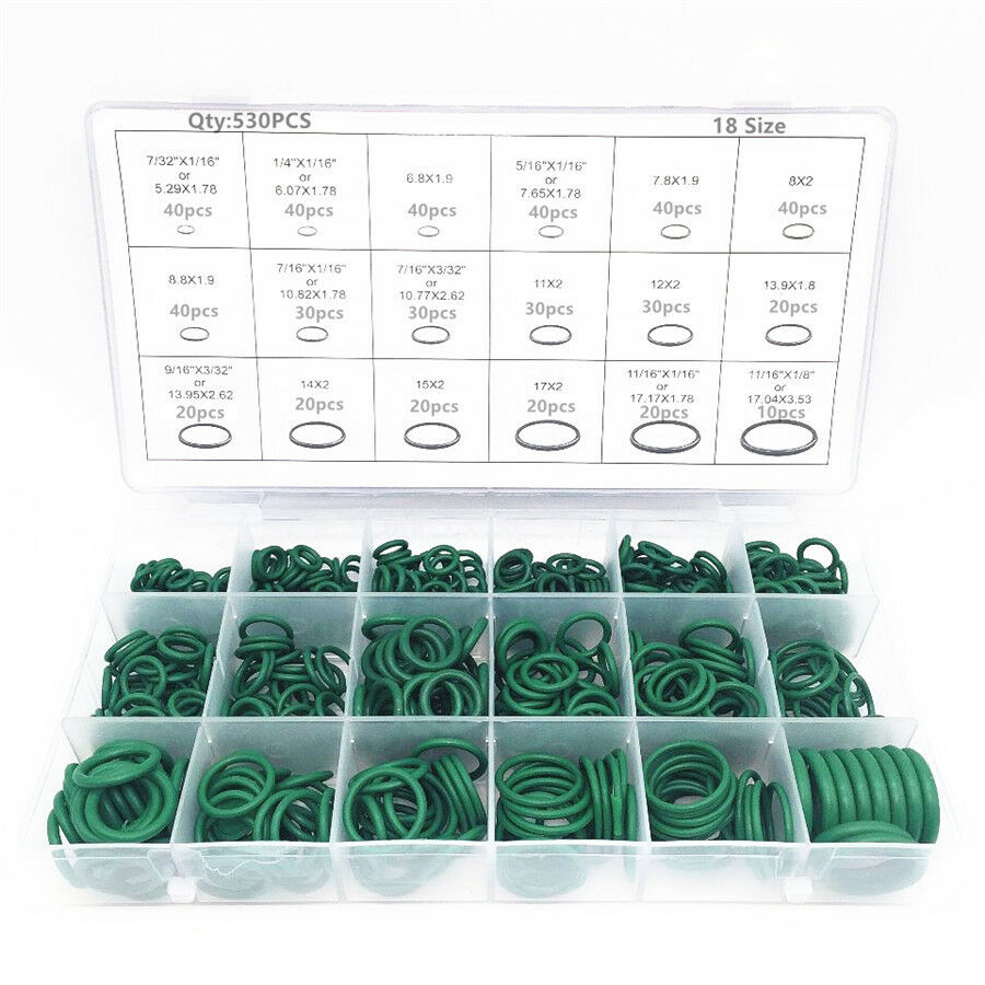 530pcs Car R134a car O-ring repair air conditioning repair rubber sealant Box