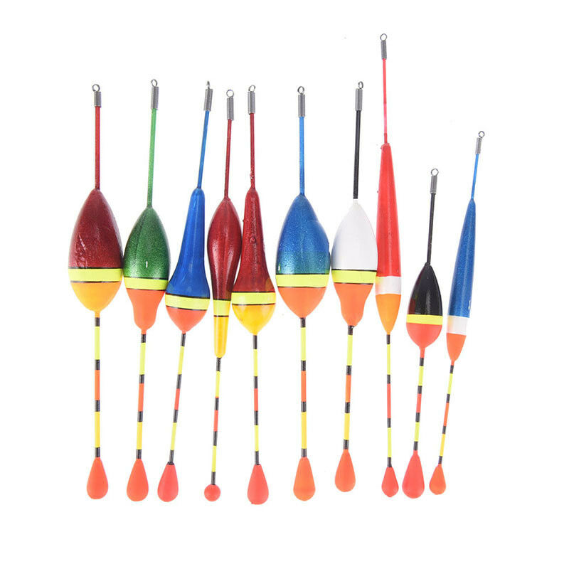 10pcs/lot long tail fishing throw floats mix size floating bobbers set fishingDD