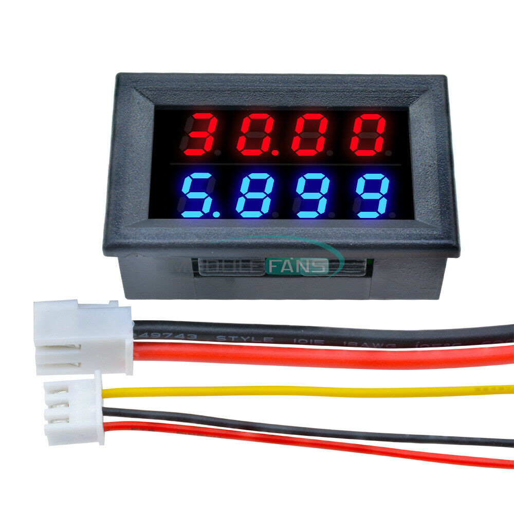 0.28"4-Bit DC0-100V 10A Voltmeter Ammeter Blue+Red LED Amp Dual Volt Meter Gauge