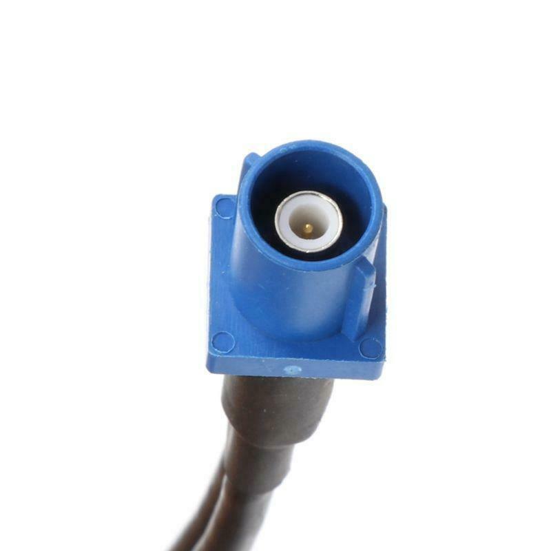 Fakra C Male Plug To 2 x Fakra C Female Jack RG174 Y Type Splitter Combined