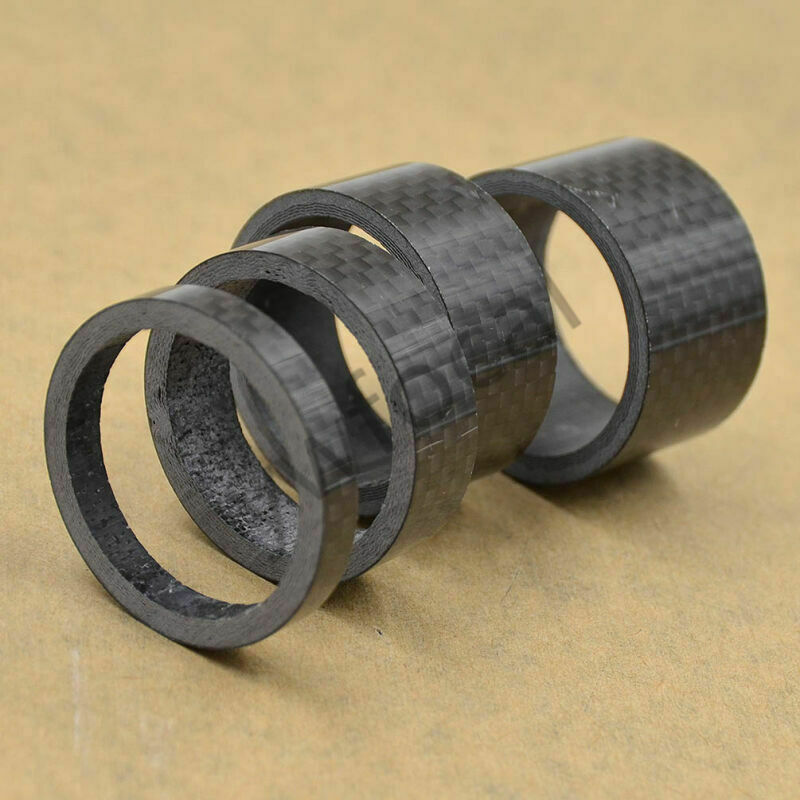 4Pcs Carbon Fiber Stem Washer Spacer Bicycle Bike Headset Fork 5/10/15/20mm DIY