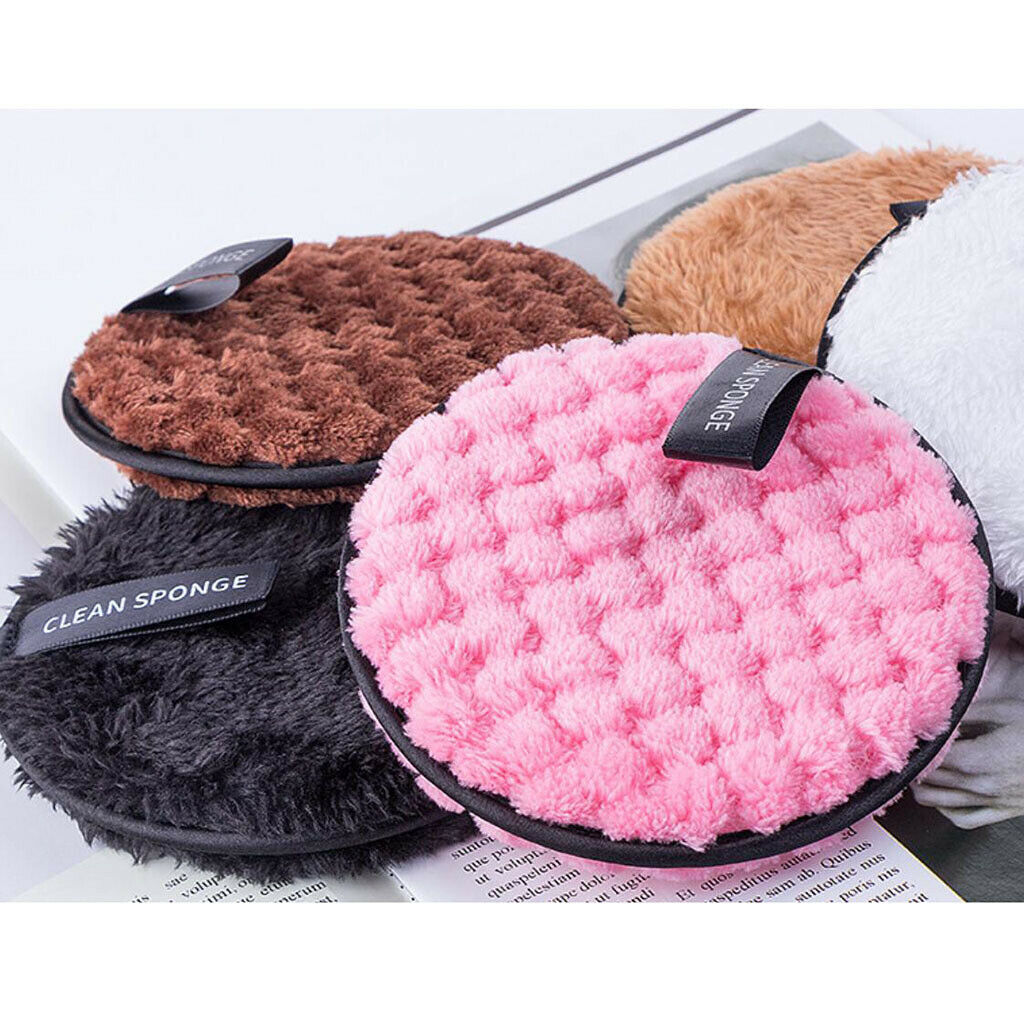 Reusable Round Microfiber Cotton Pads Makeup Remover Puff Face Cleansing