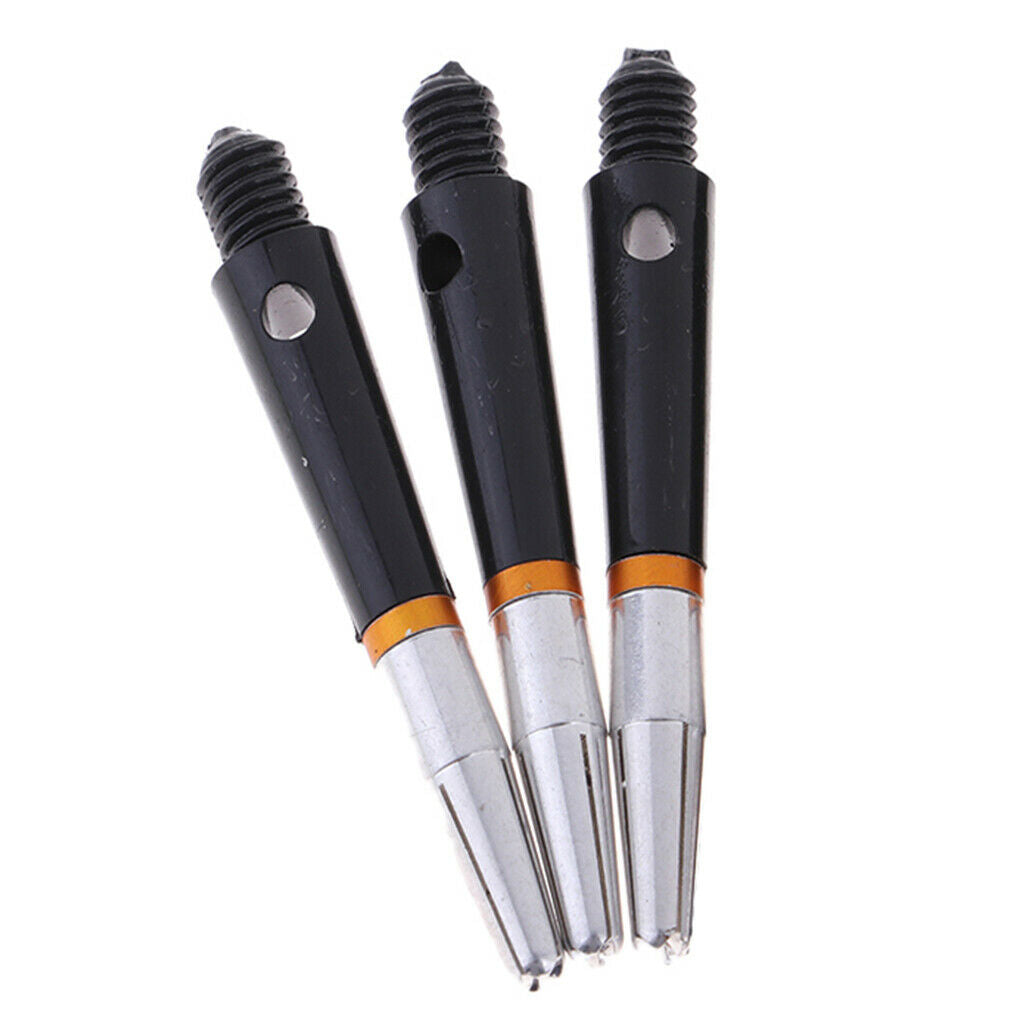 2X 3pcs Alloy 360 Degree Rotating Medium Dart Shaft Stem Replacement Parts 45mm