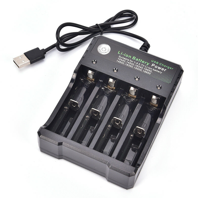 Usb Battery Charger Intelligent 4 Slots Aa Aaa Lithium Rechargeable Fast Smar BD