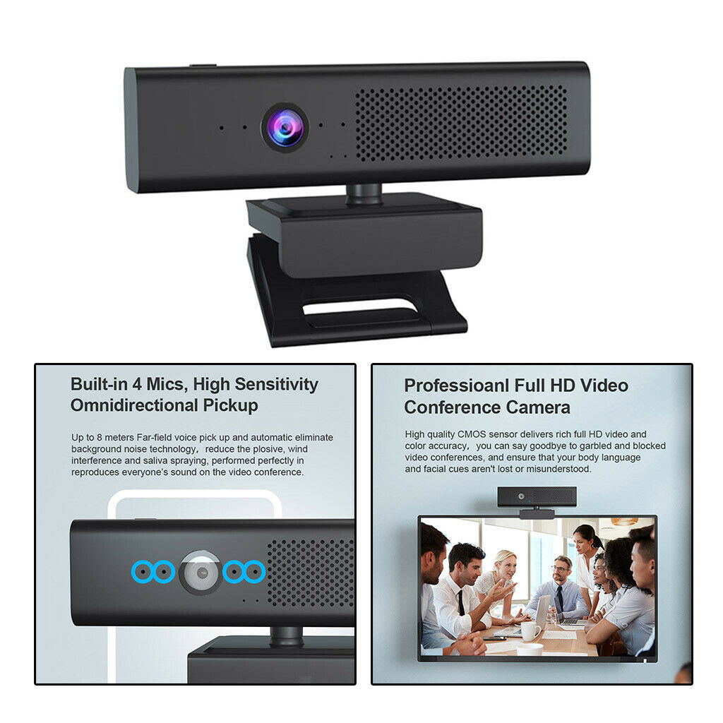 Autofocus Webcam 90-Degree Wide View Angle Adjustable for Windows Laptop