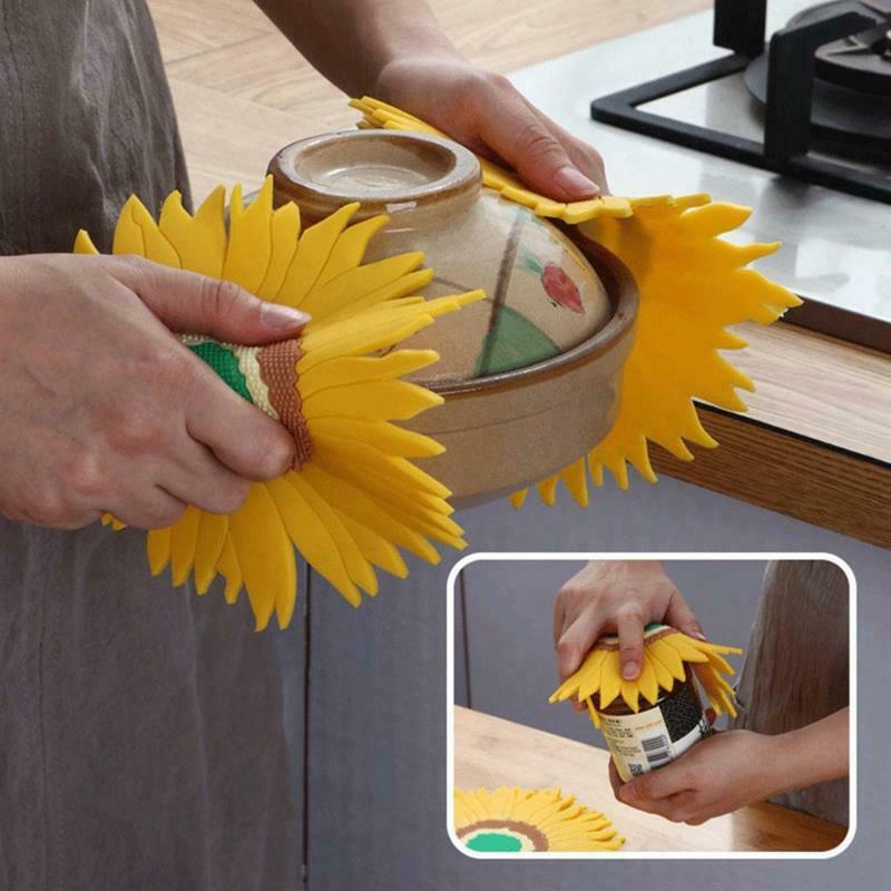Sunflower Hot Pot Holder Anti-Slip Cup Coaster Bowl Mat Heat Resistant Pan Pads
