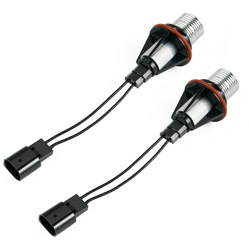 8000K Amber LED Angel Eye Marker Halo Light Bulbs Lamps for - E39 E53 E60 E6C5O2