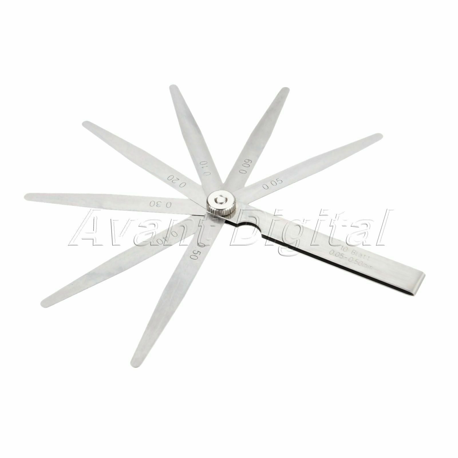 New 10 Blades Feeler Gauge 0.05mm-0.5mm Metric for Checking Inspect Valve Tappet