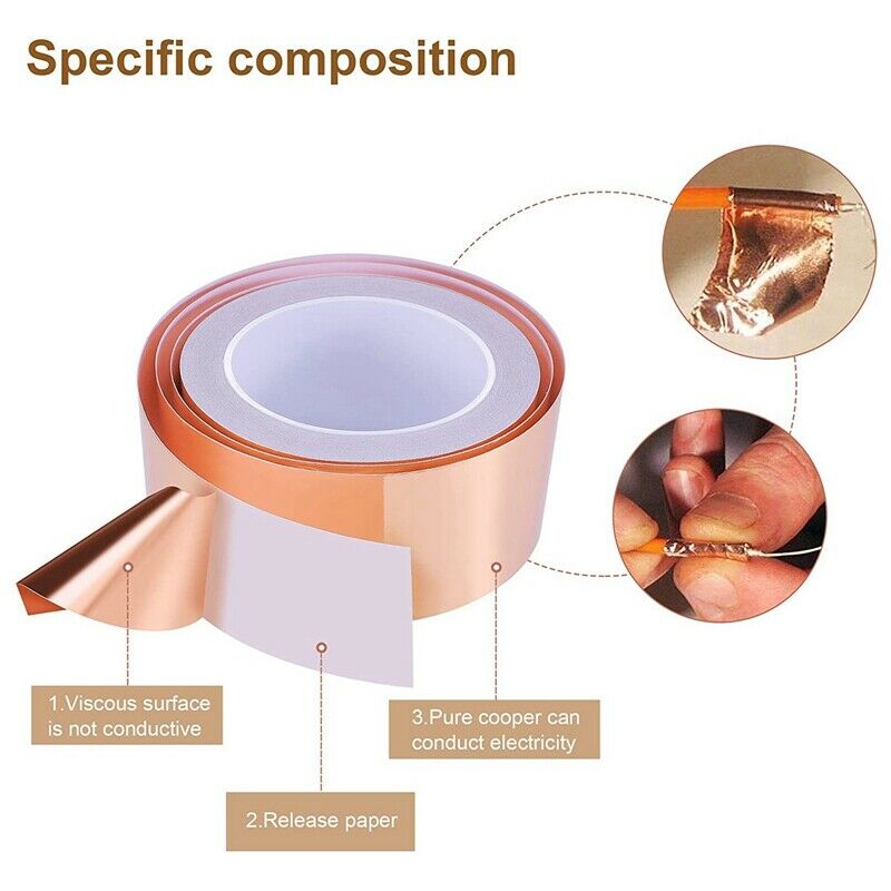 Copper Foil Tape 27Yards x 2 Inch for EMI Shielding Conductive Adhesive for W5U2
