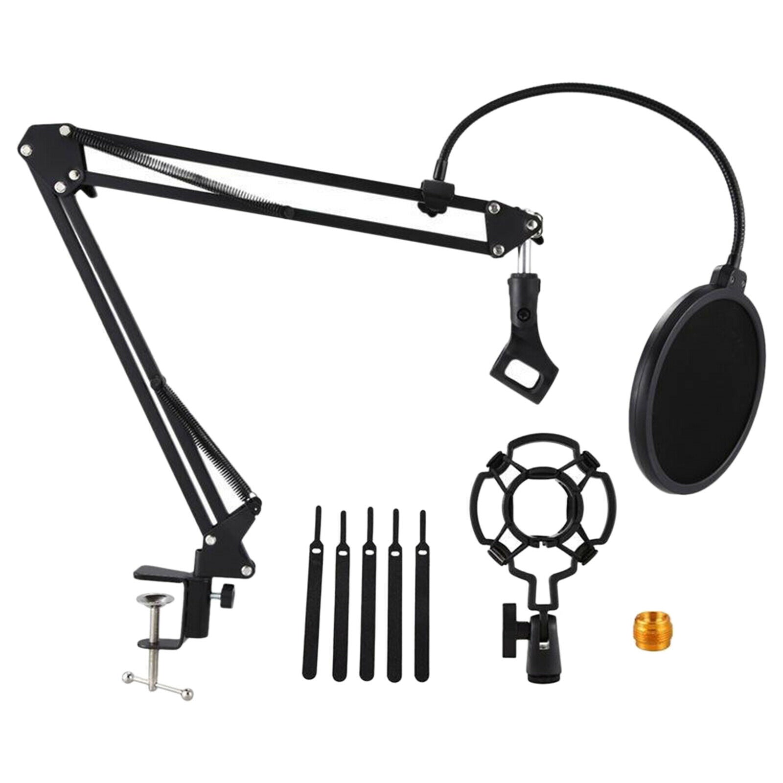 Portable Desk Microphone Suspension Stand Studio Mic Holder Filter Set