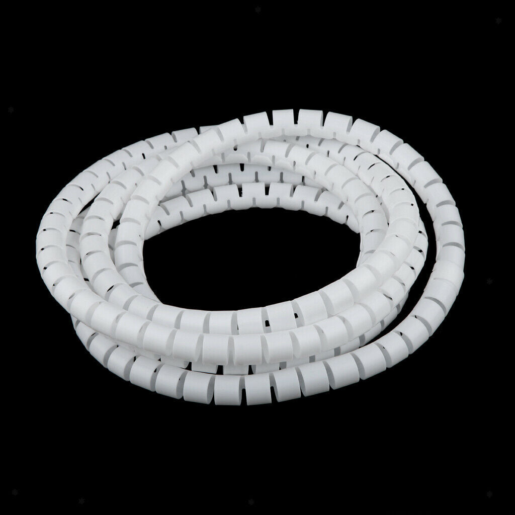 3X Cable Banding Storage Tube Wrap Tool Tidy Wire for PC as described,White