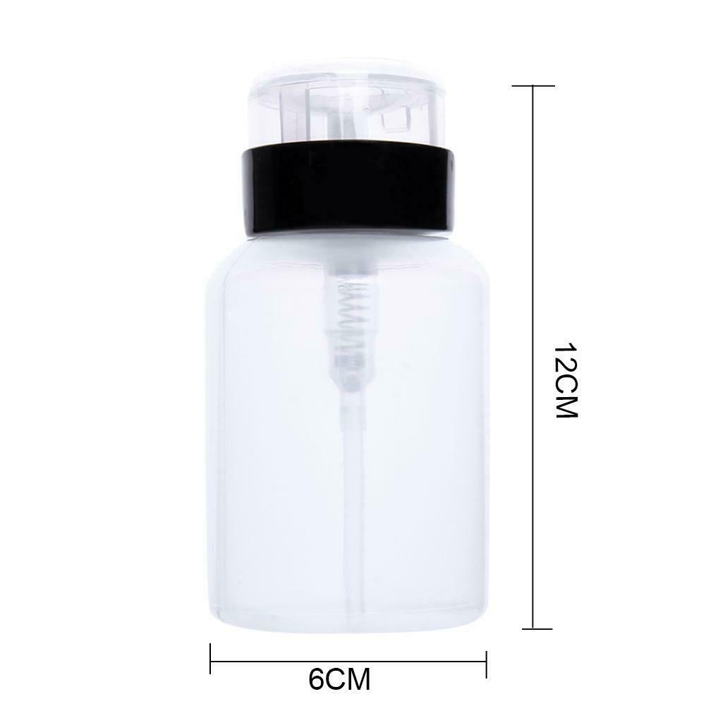 220ml High-Capacity Empty Pump Refillable Nail Polish Remover Bottles Tools @