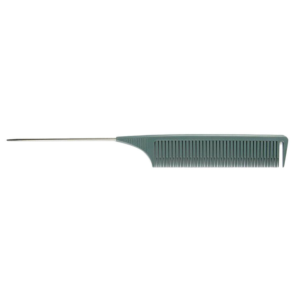 2Pcs Sectioning Weaving Highlighting Foiling Hair Comb for Salon Brush Gray
