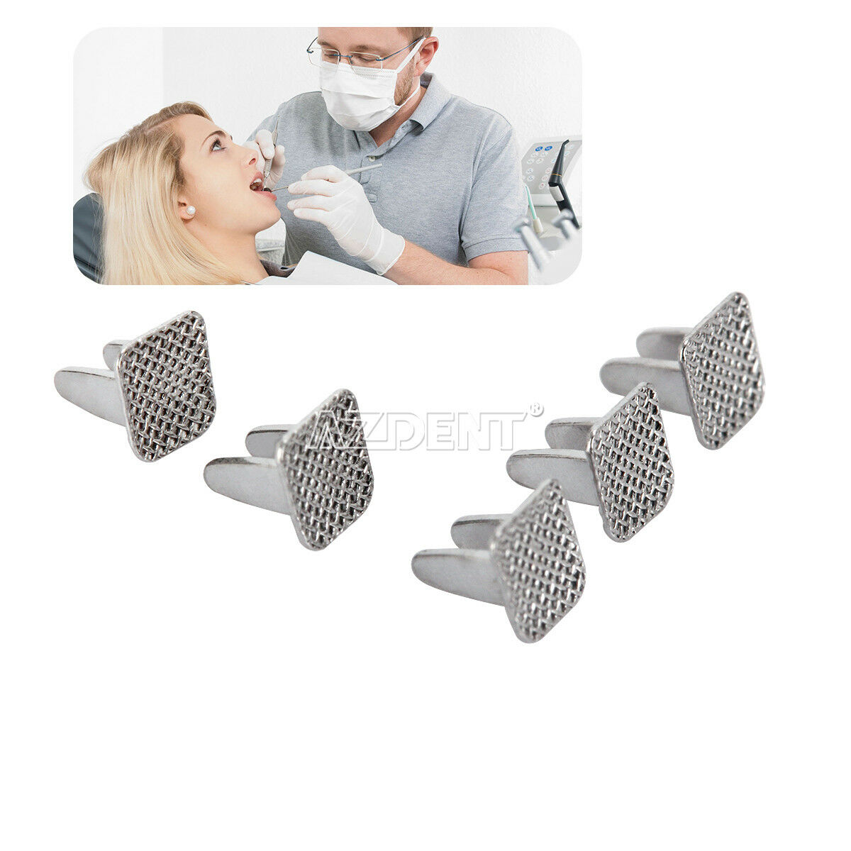 50 X Dental Orthodontic Bondable Hinge Bite Turbos Accessory For Brackets AZDENT