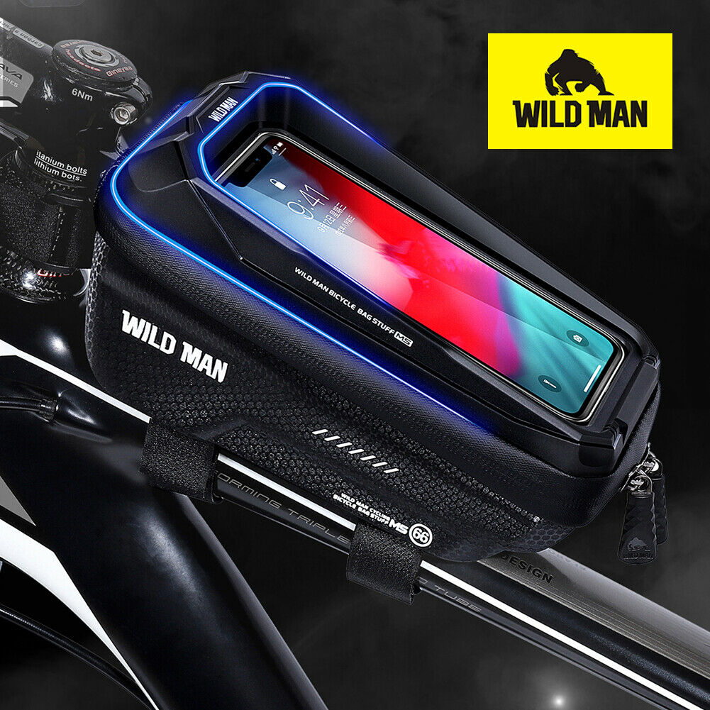 Bike  Bicycle MTB Front Frame Bag Waterproof Cycling Top Tube Pouch Phone Hold @