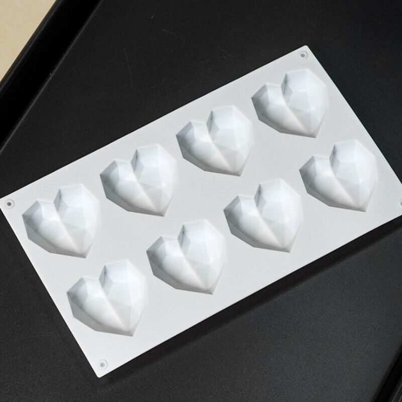 1pc Heart-shaped Silicone Mousse Cake Mold Food Grade Silicone Mold Tray .l8