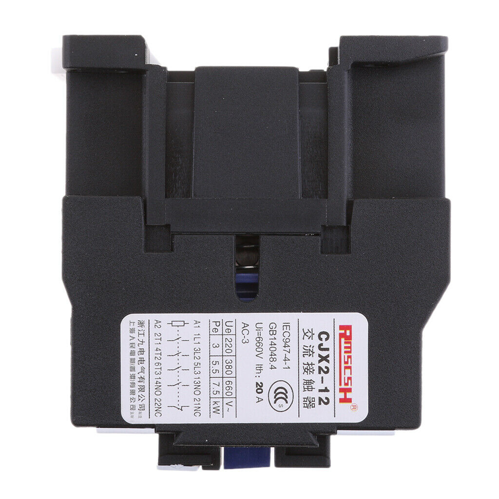 CJX2 1210 220 Volt 12 A 50/60 Hz Coil 3-phase, Three-pole, 1NC Motor Control,