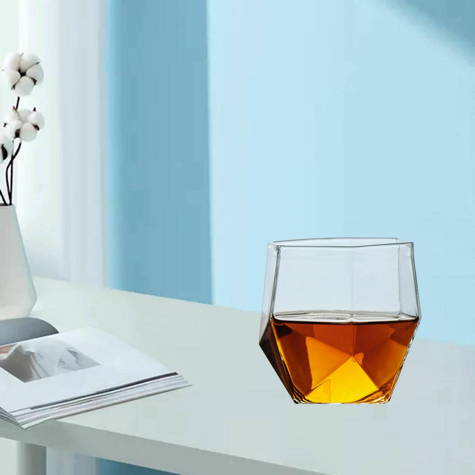 Unique Geometric Flip Cup Creative Triangle Flip Cup Wine Glass for Kitchen