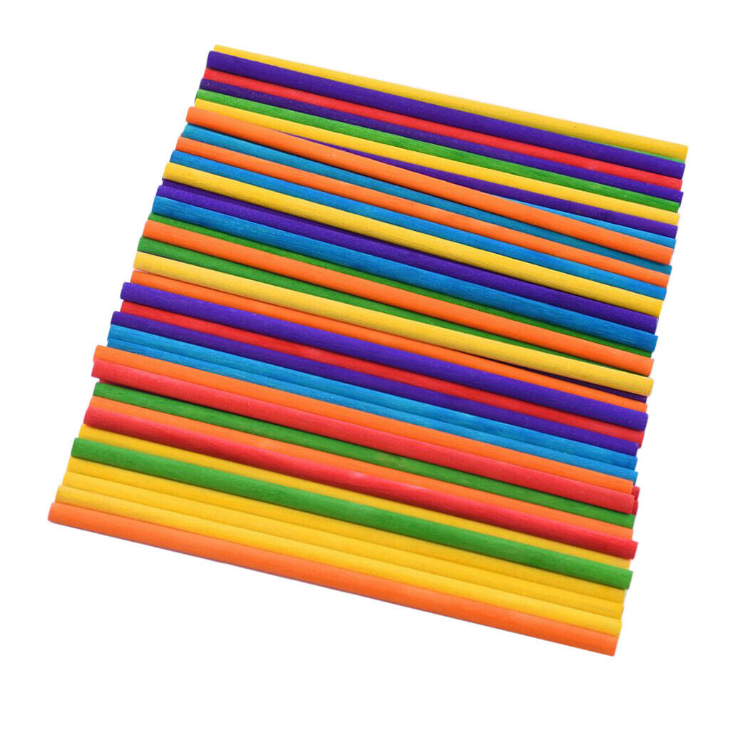50pcs Art Project Popsicle Sticks Kids Activity DIY Wood Craft Sticks Art