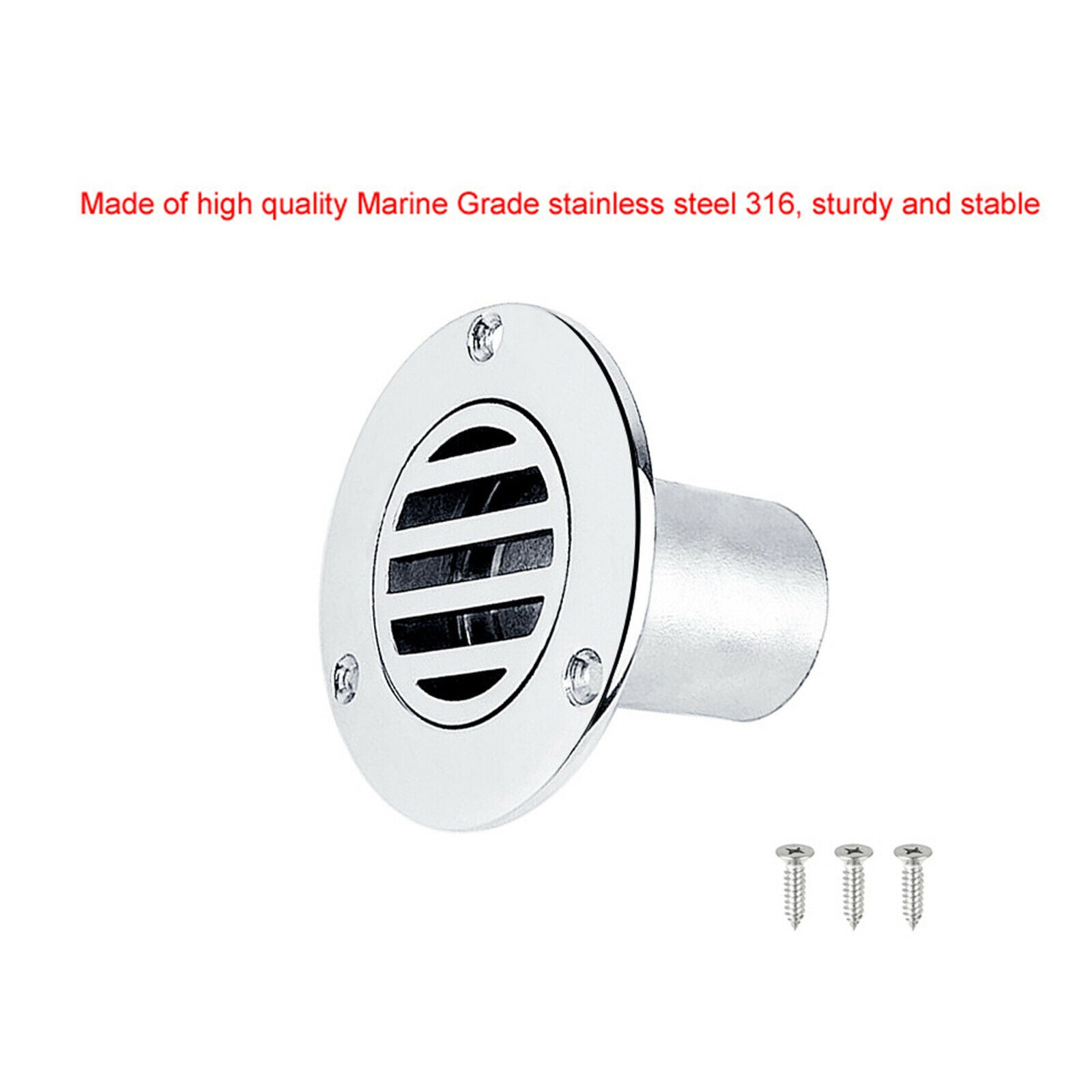 Floor Drain Marine Grade Strong for Boat Deck Drainage Kayak 2.32 Inch