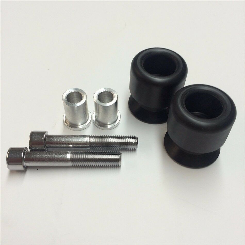 Black Swingarm Spools with 10mm thread  For Kawasaki Ninja Z1000 ER-6N EX250F