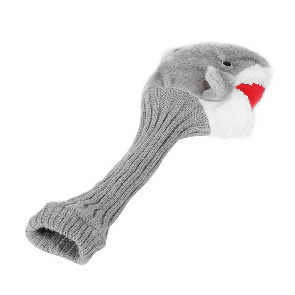 Shark Fleece Golf Club Head Cover Headcover for No.3 No.5 Fairway Wood  @