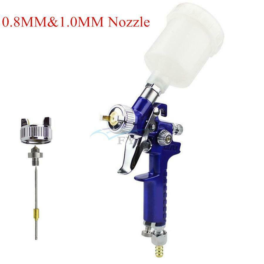 H-2000 Professional HVLP mini Paint Spray Gun with 0.8mm and 1.0mm Nozzles