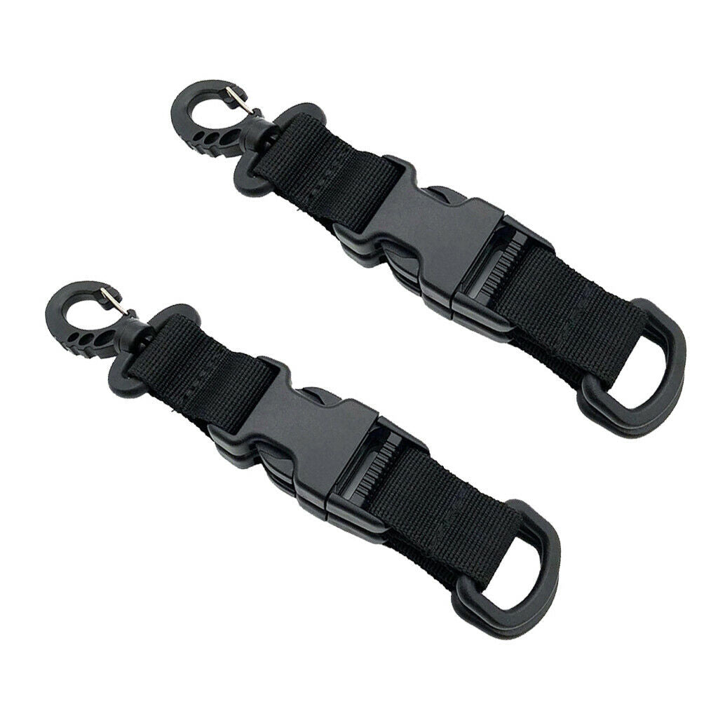 2pcs Backpack Molle Strap, Webbing Belt with Quick Release Buckle, Double Hanger
