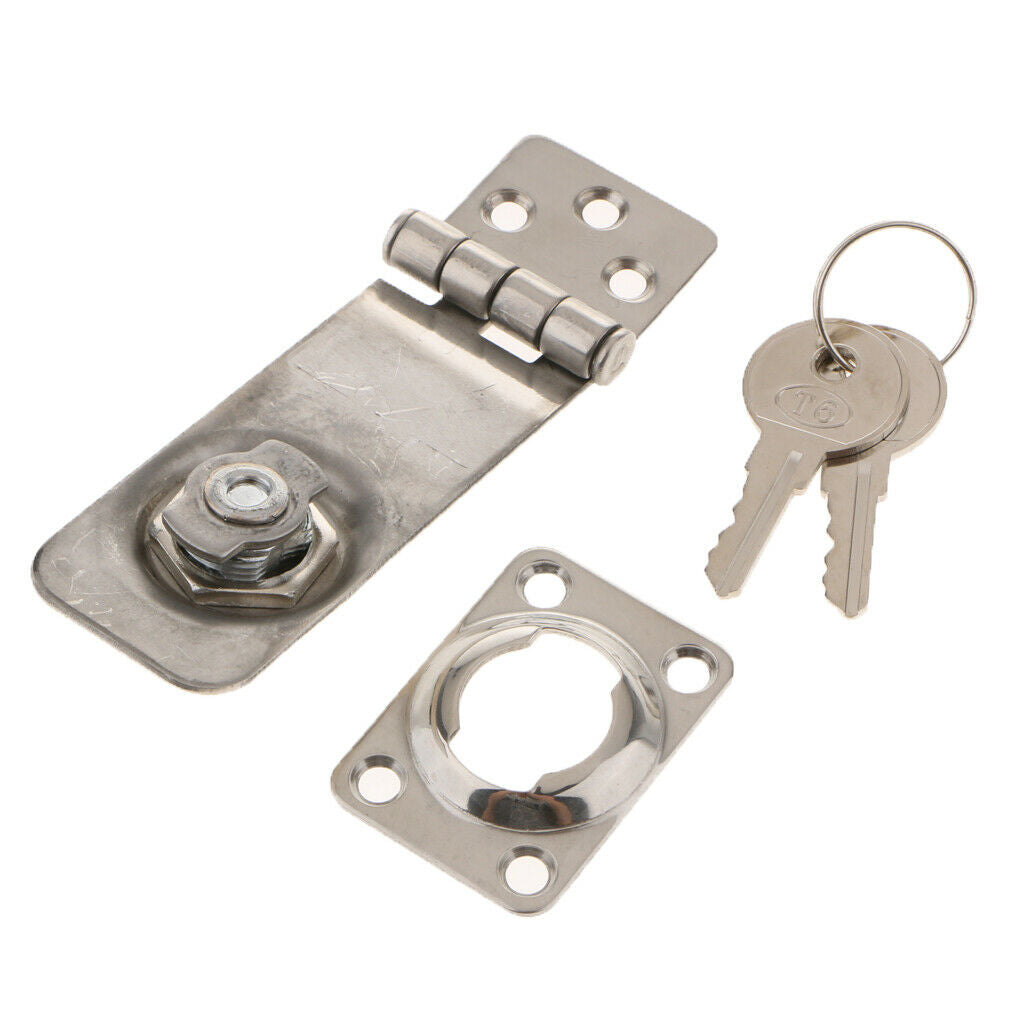 Hasp Safety Lock Stainless Steel Cabin Lock Latch Hasp for Marine Boat Yacht