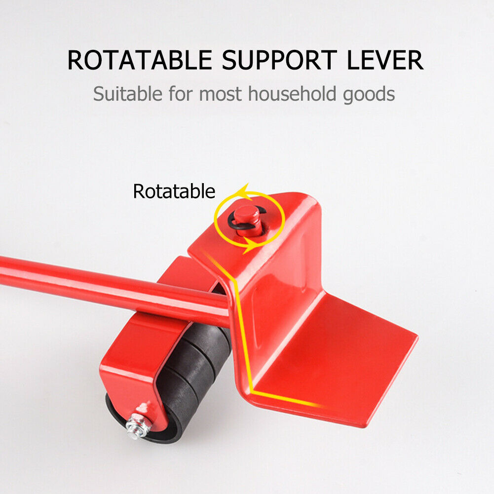 5pcs Moves Furniture Tool Transport Shifter Moving Wheel Slider Remover Set