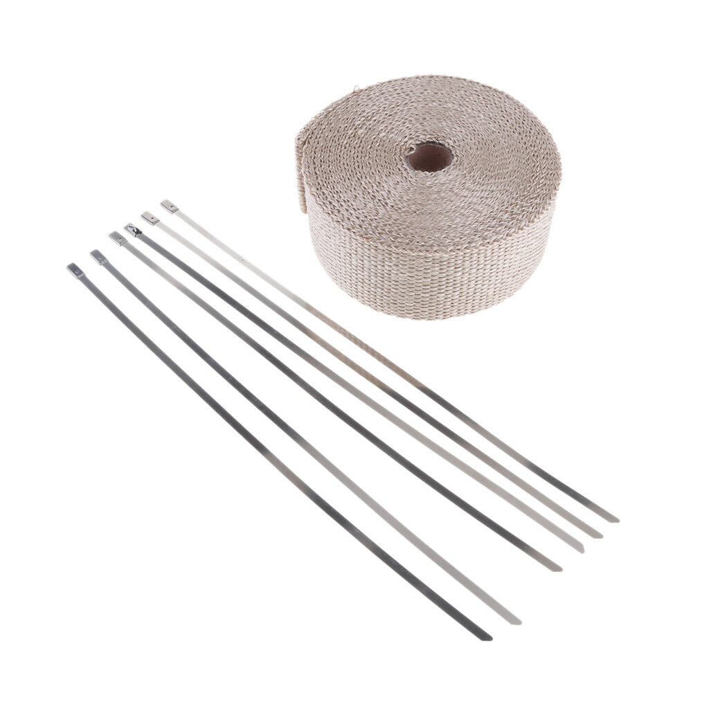 10M Exhaust Header Pipe Heat Wrap DIY Motorcycle Insulation Shield Tape