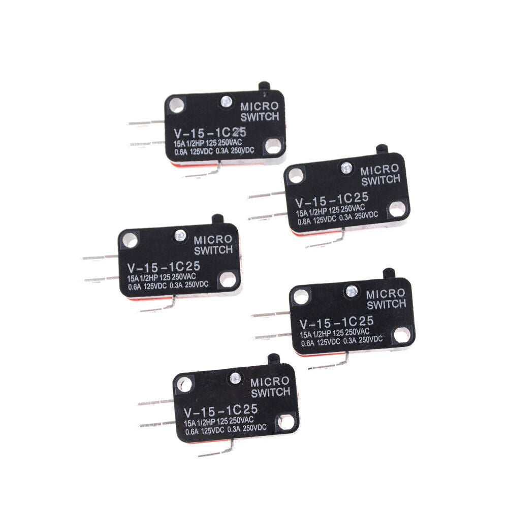 5x V-15-1C25 KW9-0 Micro Limit Switch 15A 125/250VAC SADD