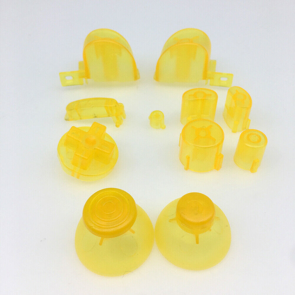 Clear Yellow ABXYZ/LR Buttons+Analog ThumbSticks D-pad for Nintendo Gamecube NGC