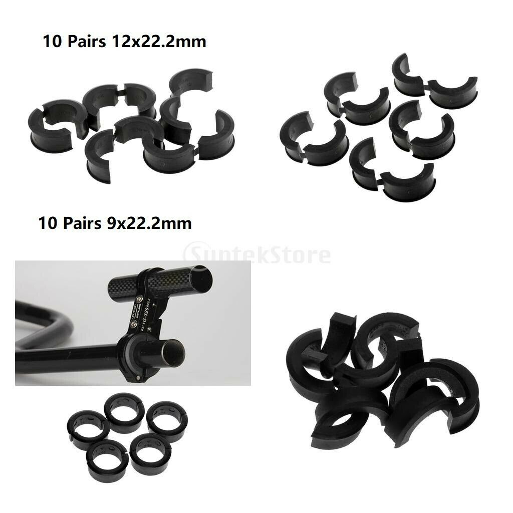 20 Pairs Bicycle Shim Adapter Handlebar Stem Clamp Spacers 31.8mm to 22.2mm