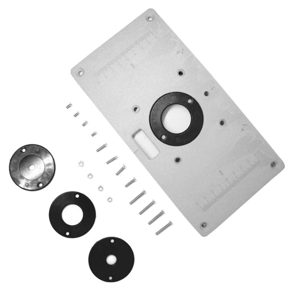 Router Table Insert Plate Kit Tool for Woodworking Benches Durable 9.3x4.7"