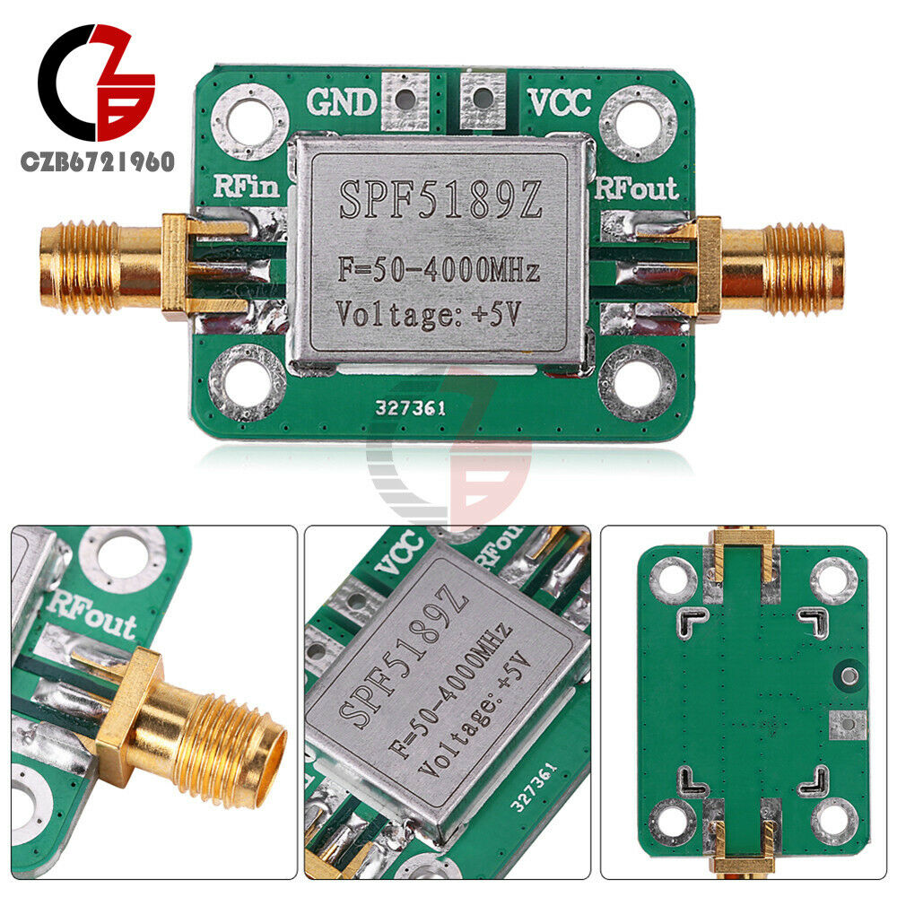 For FM HF VHF UHF Ham Radio LNA 50-4000MHz SPF5189 RF Amplifier Signal Receiver