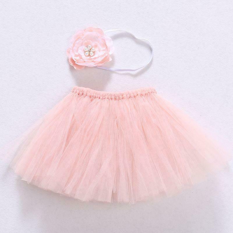 Cute Toddler Newborn Baby Girl Tutu Skirt & Headband Photo Prop Costume Outfit