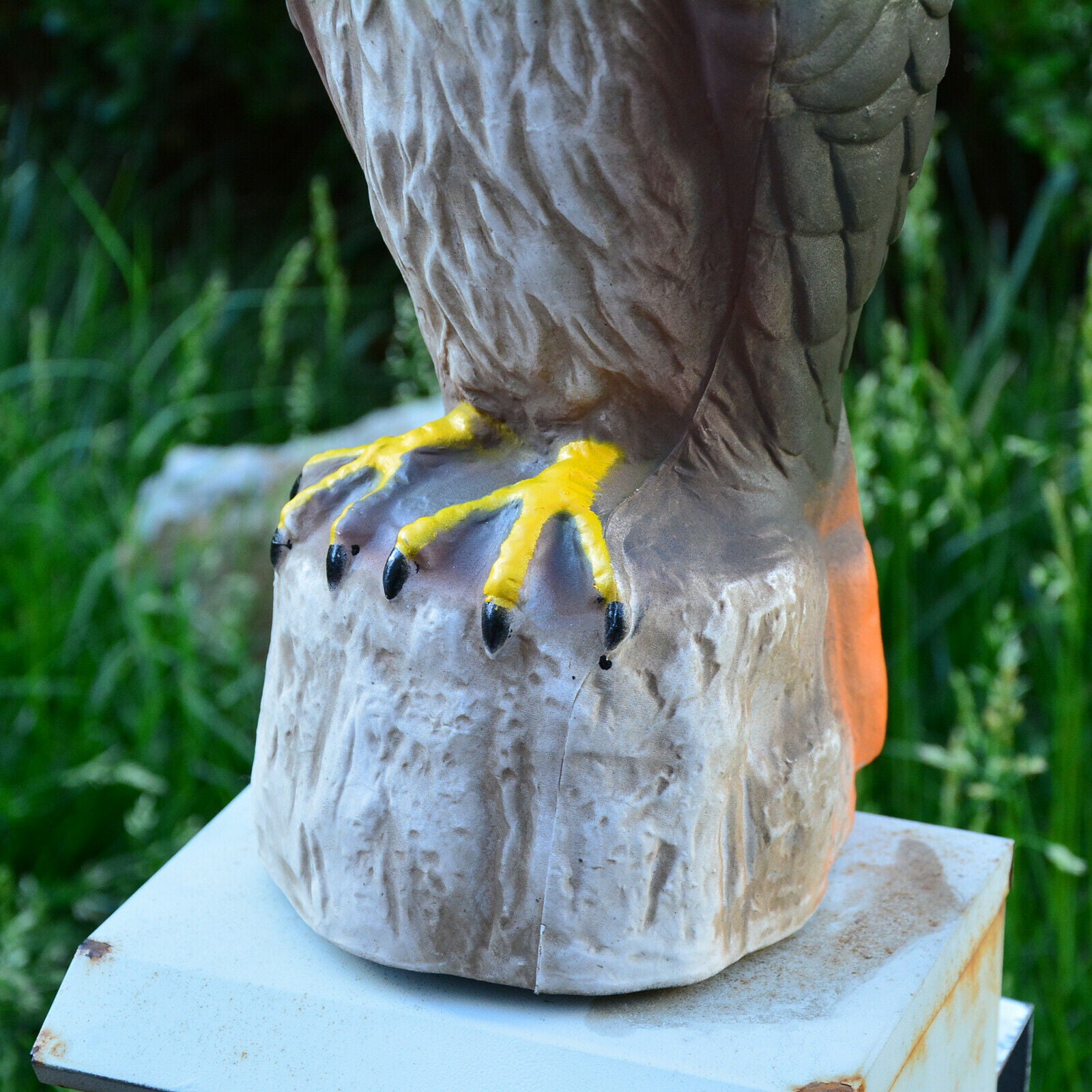 Hawk Hunting Bird Scare Repellent Decoy Statue Garden Ornamental Pest Help