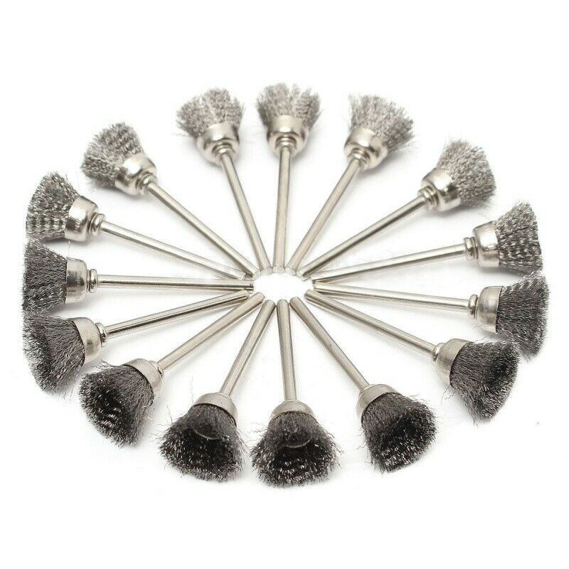 45Pcs Steel Wire Wheel Pen Cup Brushes Set Kit Accessories for  Rotary Tool O9B5