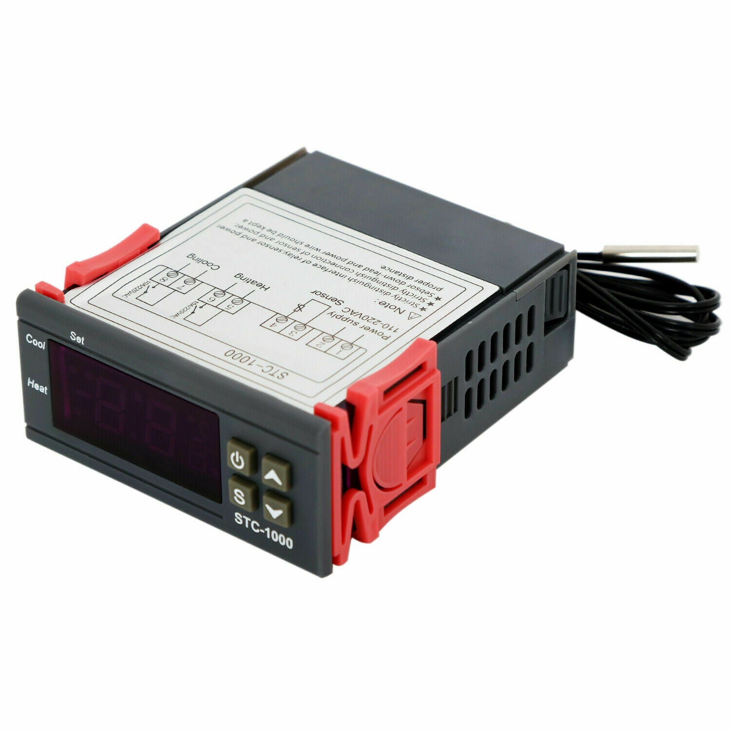 Digital Temperature Controller Thermostat with Sensor Universal Stc-1000 Ac 220V