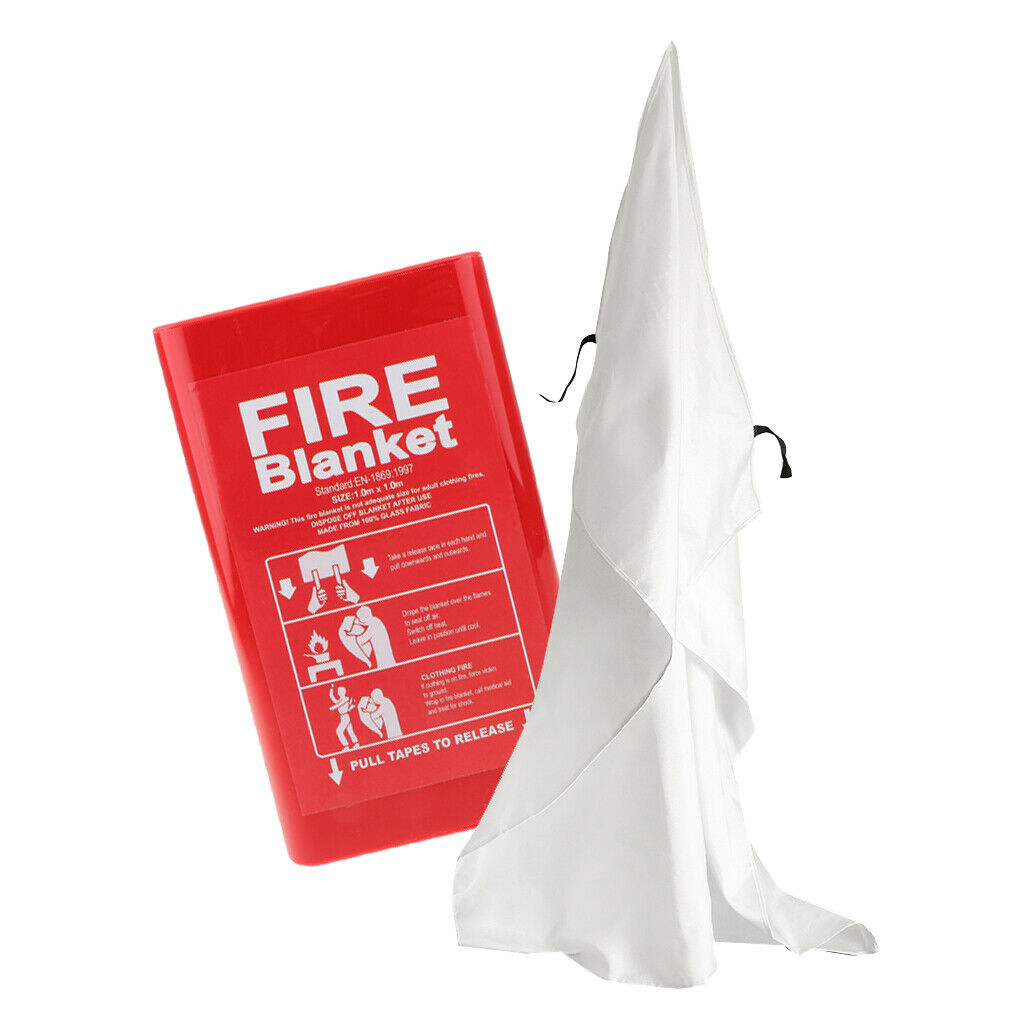 Fiberglass Fire Blanket for Emergency Surival, Flame Retardant 1.0x1.0 m