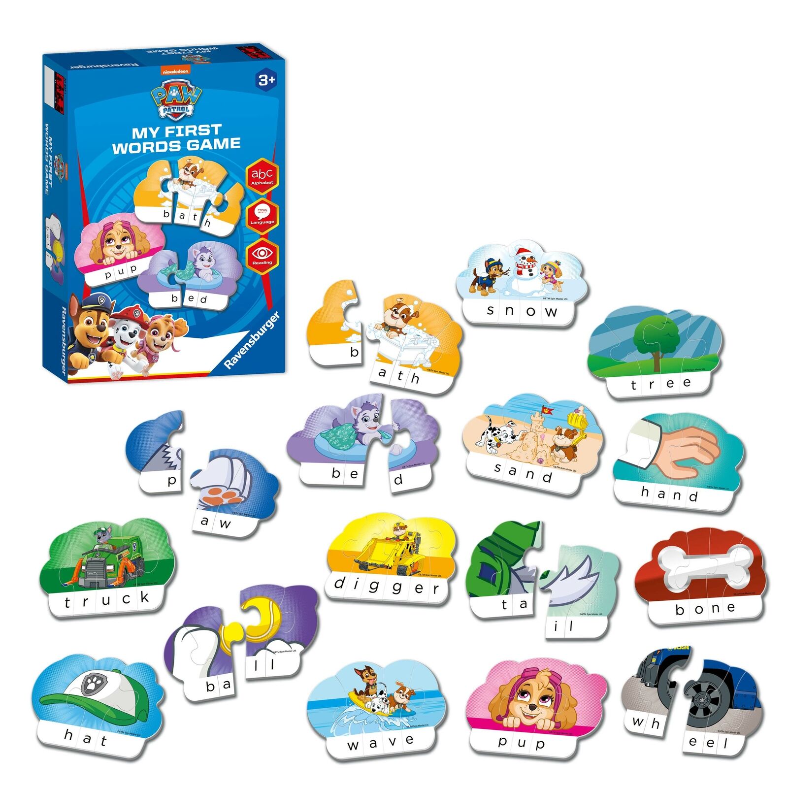 20837 Ravensburger My First Word Games: Paw Patrol Card Match Game Puzzle Age 4+