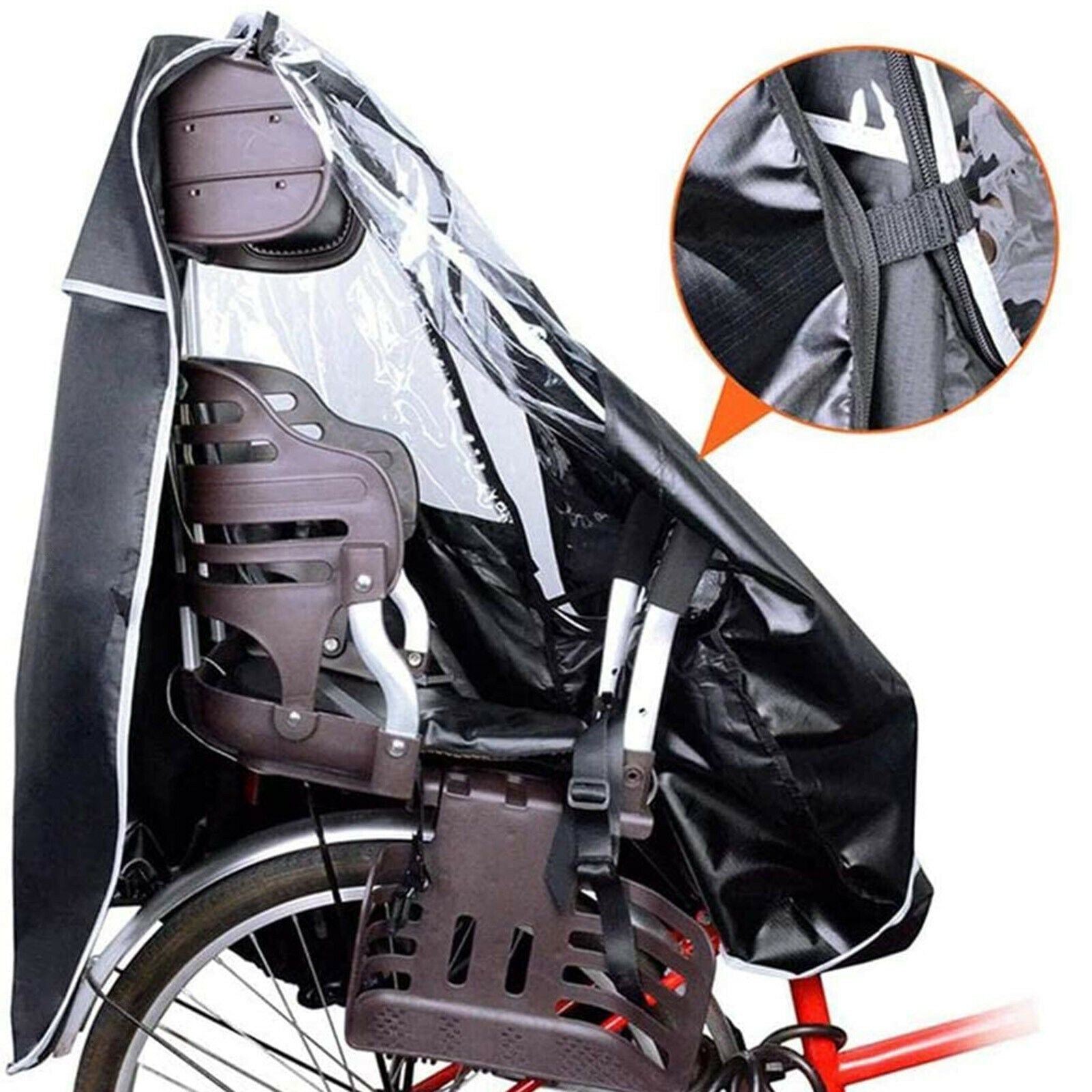 Universal Bike Children Rear Seat Breathable Cover Transparent Seat Protection