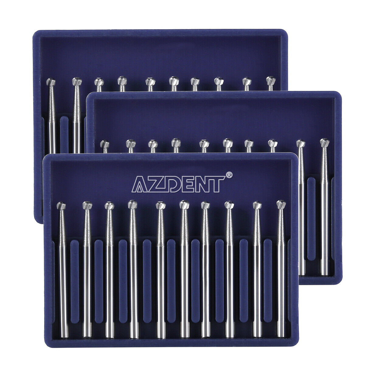 5 X Dental Steel Tungsten Carbide Bur Round type for High Speed Handpiece FG 4