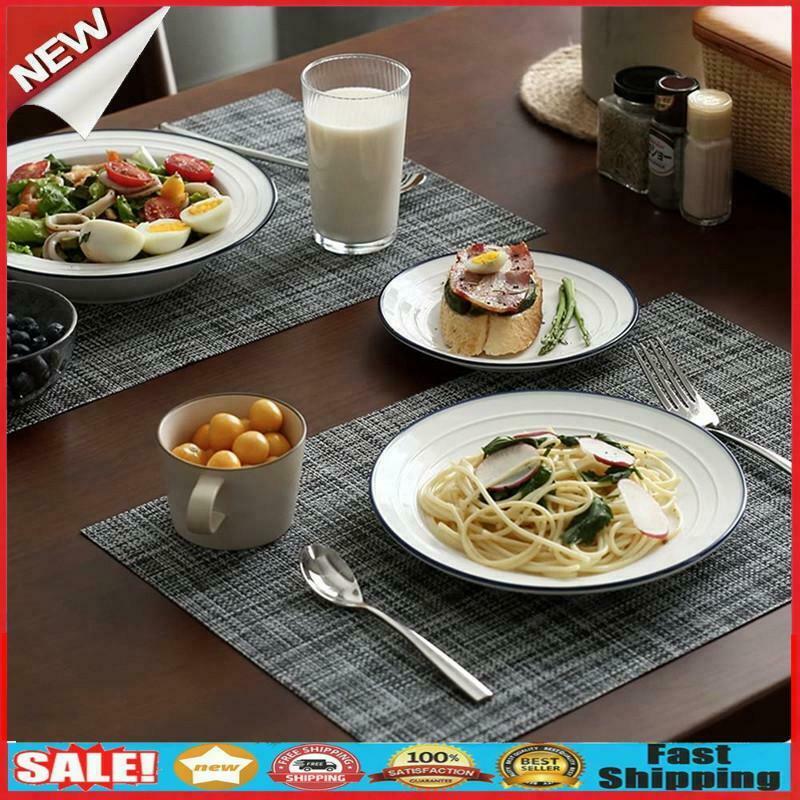 Anti-slip table mat placemat for home and daily use PVC placemat-smoky gray @